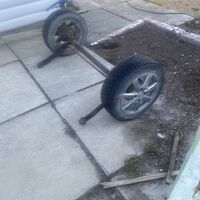 Продам заднюю балку можно на прицеп с колесами