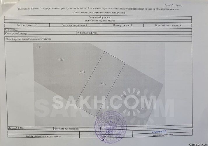 Кадастровый план